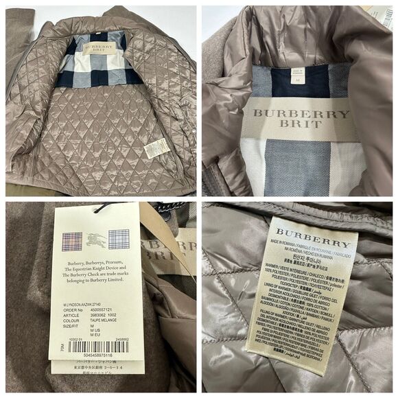 NWT Burberry Men Size M Lyndson 3-in-1 Taupe Wool Cashmere Long Coat + Vest - Picture 11 of 14